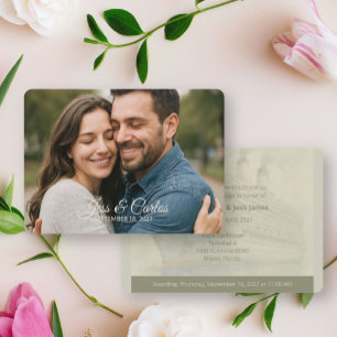 Convite Casamento com Foto Personalizada no Navio de Cruze