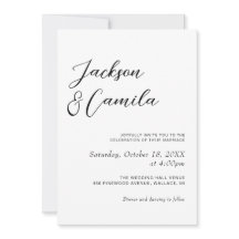 Casamento com Foto Preto e Branco em Caligrafia