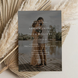 Convite Casamento com Foto Simples Moderna Elegante