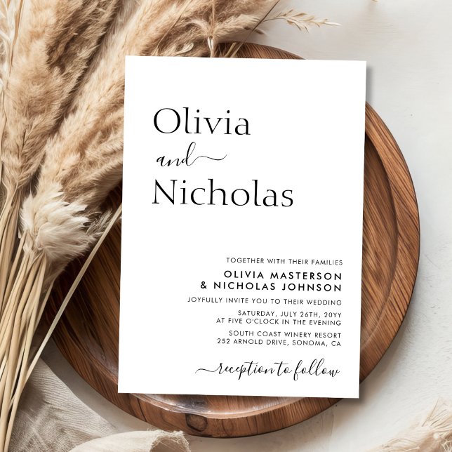 Convite Casamento com Fotografia de Script de Tipografia C (Criador carregado)