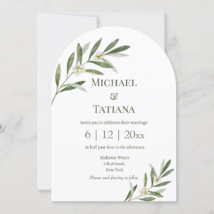 Convite casamento com fotos do arco de código qr verde bot