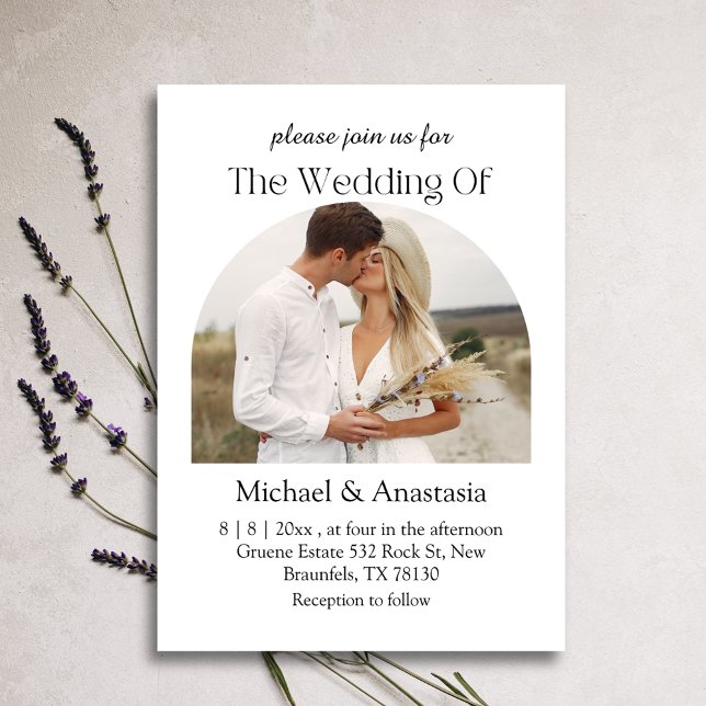 Convite casamento com fotos do boho arca elegante e modern (Criador carregado)