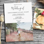 Convite Casamento com fotos modernas elegantes do monogram<br><div class="desc">Monograma elegante de casamento rústico com sua própria foto. Para primavera,  verão,  outono ou casamento no inverno. Você pode facilmente adicionar sua própria foto para torná-la muito pessoal e exclusiva e adicionar seu próprio texto.</div>