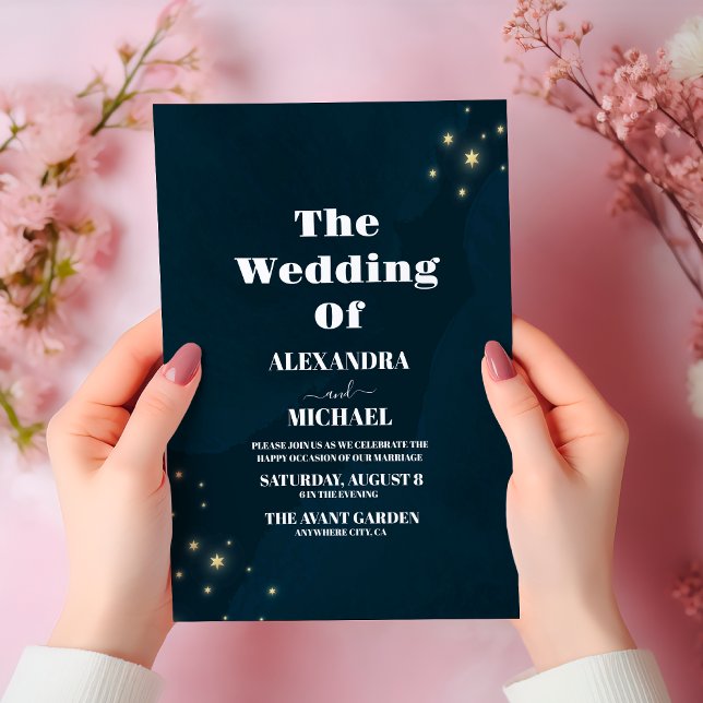 Convite Casamento com Galáxias Teais do Universo Exterior (Criador carregado)