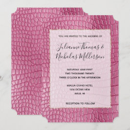 Convite Casamento com Glam Animal Girly Pink