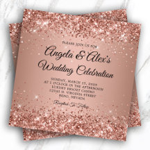 Casamento com Gradiente de Rosa Dourado Brilhante