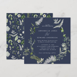 Convite Casamento com grafismo botânico moderno e elegante