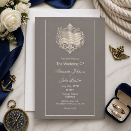 Convite Casamento com Honrarias Militares da Bandeira Amer