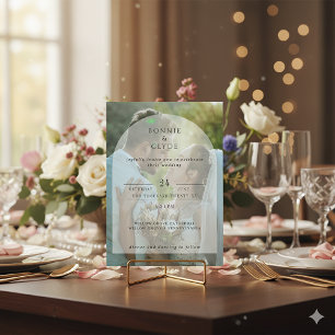 Convite Casamento com Imagem de Fundo Personalizada Elegan
