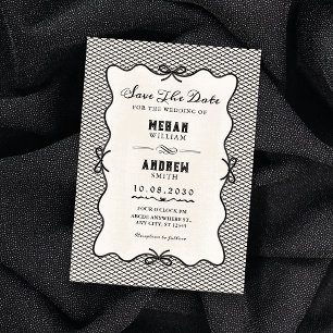 Convite Casamento com laço preto