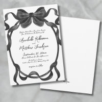 Casamento com Laço Preto Elegante