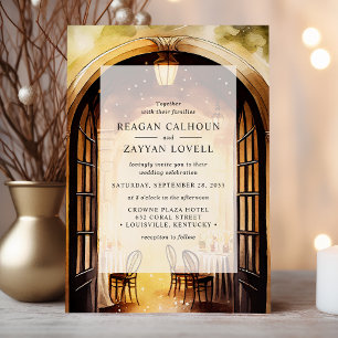 Convite Casamento com Lanterna da Meia-Noite em Speakeasy 