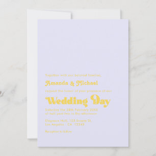 Convite Casamento com lavanda e Lemon Zest