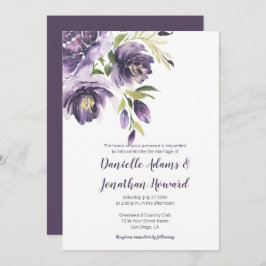 Convite Casamento com Lavandas roxas