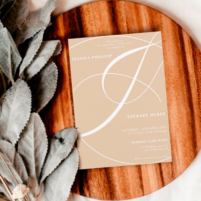 Convite Casamento com legenda e caligrafia (Criador carregado)