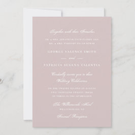 Convite Casamento com Letra Cursiva Rosa Elegante