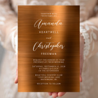 Casamento com Letra de Metal Esfregado em Cobre
