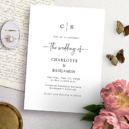 Convite Casamento com Letra de Monograma
