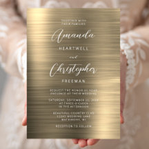 Casamento com Letra em Metal Dourado