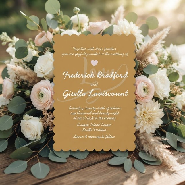 Convite Casamento com Letra Manuscrita Elegante (Criador carregado)