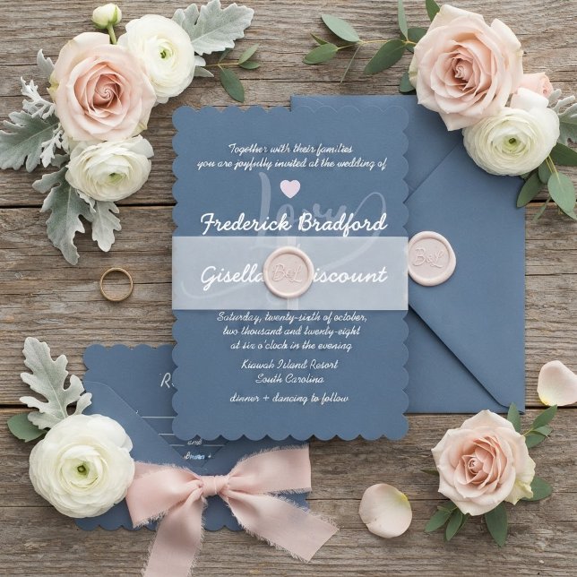 Convite Casamento com Letra Manuscrita Elegante (Criador carregado)