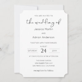 Convite Casamento com Letra Minimal