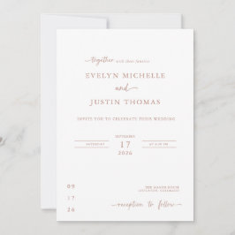 Convite Casamento com Letra Minimal