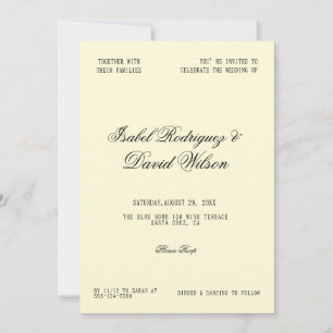 Convite Casamento com Letra Moderna