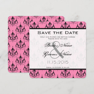 Convite Casamento com Lustre Rosa - Save the Date