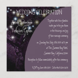 Convite Casamento com luzes noturnas de Oak Tree