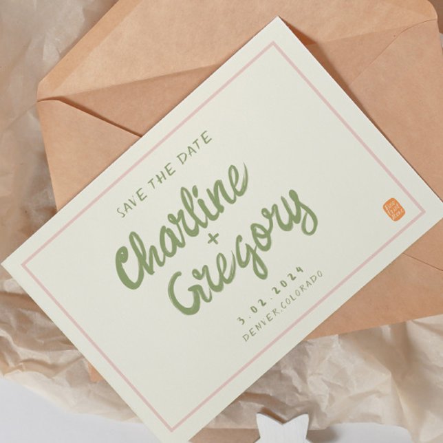 Convite Casamento com manuscrito cor-de-rosa retrorreflect (Criador carregado)