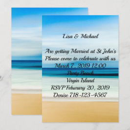 Convite Casamento com Mar de Areia de Praia