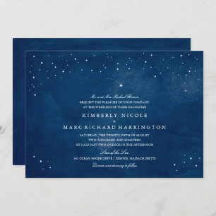 Convite Casamento com Marinho de Estrela Azul