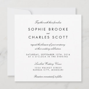 Convite Casamento com Modelo de 5,25" quadrados