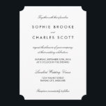 Convite Casamento com Modelo de tíquete simples de 5" x 7"<br><div class="desc">modelo de convite de casamento de 5" x 7" com forma de bilhete de na moda. Altere o texto para o seu próprio e clique em "Personalizar" para alterar as fontes,  a cor do texto,  a cor de fundo e adicionar as suas próprias designs ou fotografias.</div>