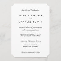Casamento com Modelo de tíquete simples de 5" x 7"