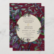 Casamento com moldura dourada de folha floral em a