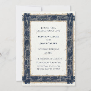 Convite Casamento com Moldura Naval
