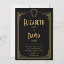 Casamento com Monograma Art Déco dos Anos 1920 Pre