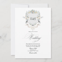 Convite Casamento com Monograma Lakeside e Laurel Crest