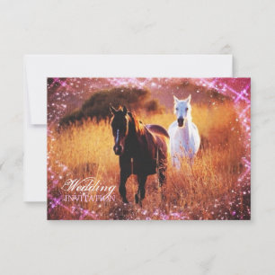 Convite casamento com o cavalo do sol do oeste