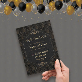 Convite Casamento com o Excelente Negro Dourado Real Gatsb