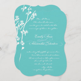 Convite Casamento com o Ramal Selvagem de Flores Selvagens