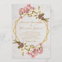 Casamento com Orquídeas e Mármores Geométricos Flo