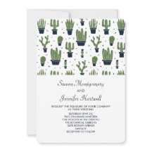 Casamento com padrão de cacto verde rústico em vas