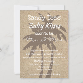 Convite Casamento com Palm Trees & Beach Sand