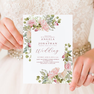 Convite Casamento com Pastel Florals