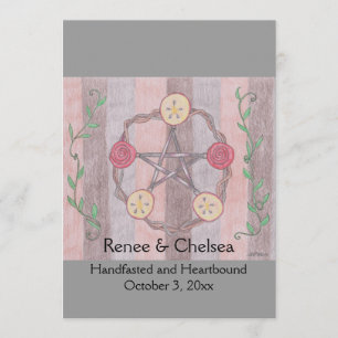 Convite Casamento com Pavimentação do Pêssego da Apple 