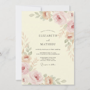 Convite Casamento com Pétala de Apricot Champagne Suave