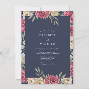 Convite Casamento com Pétala de Merlot Xisto